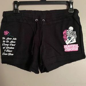 Beautiful Disaster Skull shorts